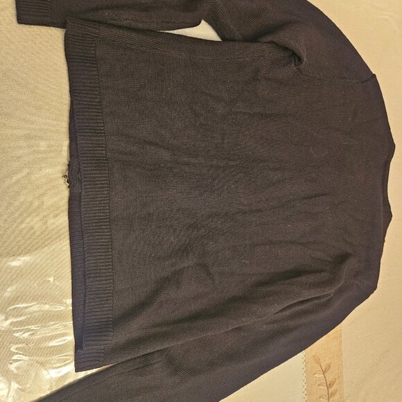 Talbots Petite Black Merino Wool Cardigan - Picture 5 of 12